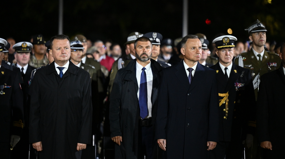 Uroczyste obchody 84. rocznicy wybuchu II wojny światowej przed Pomnikiem Obrońców Wybrzeża na Westerplatte w Gdańsku