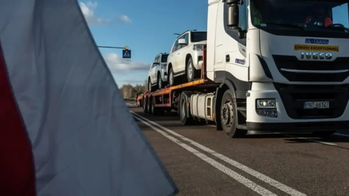 Protest polskich przewoźników. Ukraińcy wpadli na "genialny" pomysł. Mekler: "Ukraińscy kierowcy blokują pomoc, która jedzie do ich kraju"