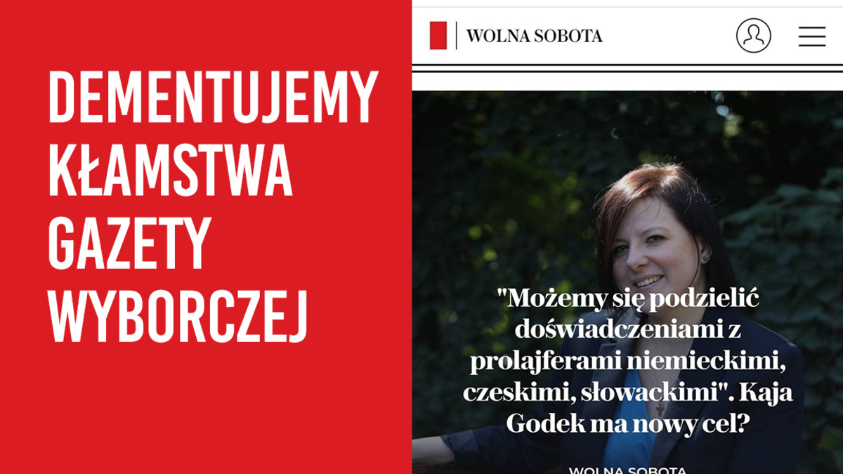 Fundacja Życie i Rodzina odpowiada Wyborczej: Nas nie dziwi, że "GW" jest bardzo złośliwa, bo jest bardzo przerażona