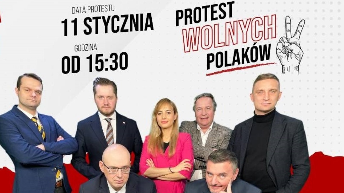 "Protest Wolnych Polaków". Transmisja w czwartek już od godz. 15:30 w TVMN