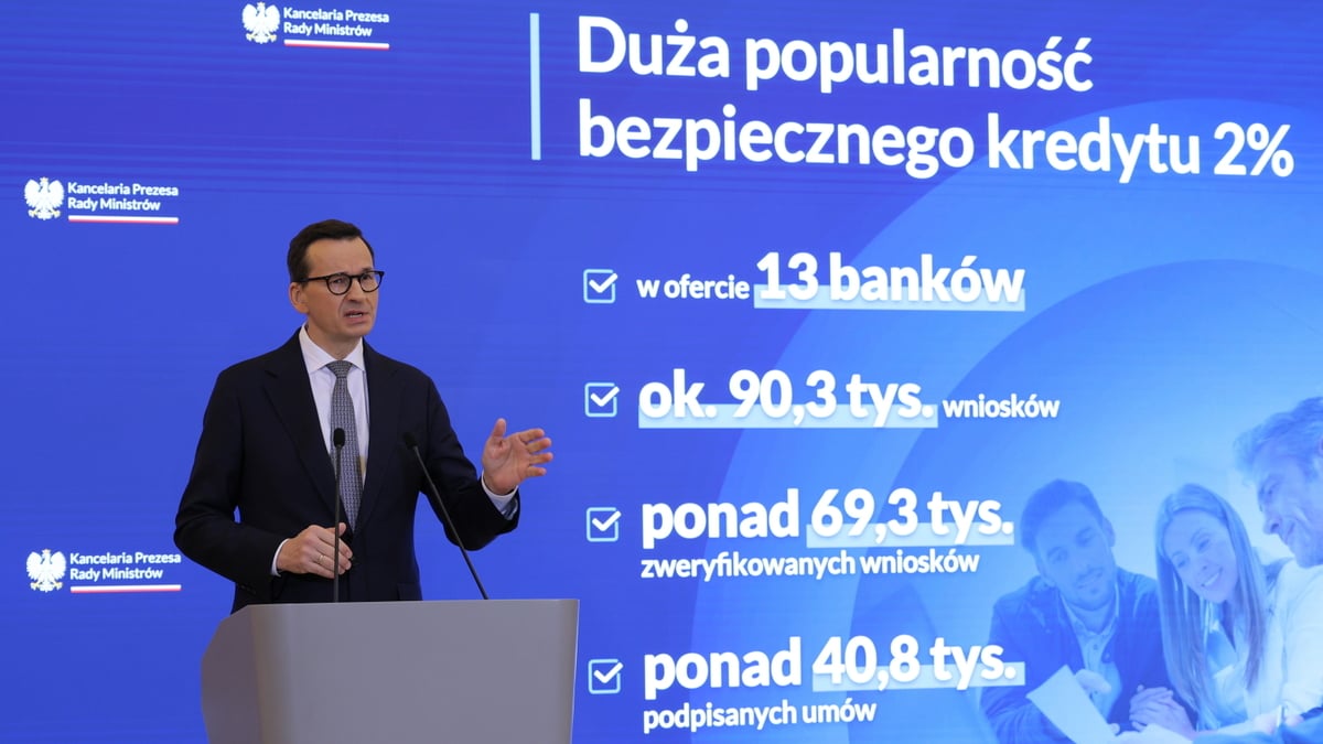 Wakacje kredytowe. Morawiecki poinformował o zwiększeniu finansowania dla programu "Bezpieczny kredyt 2 procent". W projekcie uczestniczy 13 banków