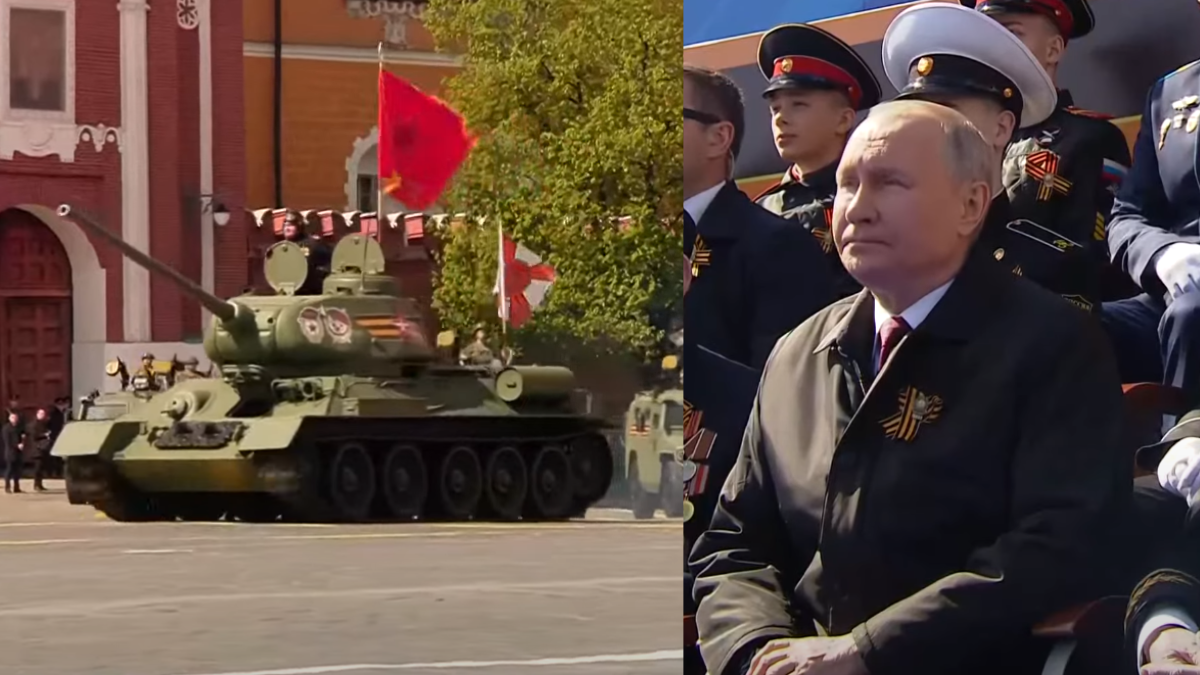 Parada wojskowa w Moskwie 2023. Zobacz jak Putin ośmieszył Rosję na oczach całego świata. "Potęga" militarna obnażona w postaci...starego czołgu [WIDEO]