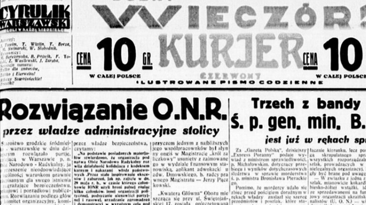 89 lat temu sanacyjna dyktatura zakazała działalności ONR