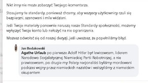 Facebook i Tiktok banują za stwierdzenie, że Hitler był lewicowcem, a niemieccy naziści mordowali polskich nacjonalistów