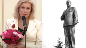 Pomnik Józefa Stalina w Wielkich Łukach. Rosyjska aktorka Maria Szukszyna zadowolona z nowych pomników komunistycznych oprawców. Jej dziadek zginął z rąk stalinowców...ale to dla niej nie problem