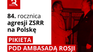 Rocznica napaści ZSRR na Polskę - pikieta pod ambasadą