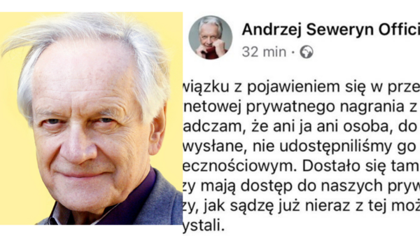 Oświadczenie Seweryna: Nagranie jest prywatne