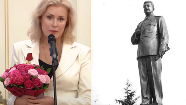 Pomnik Józefa Stalina w Wielkich Łukach. Rosyjska aktorka Maria Szukszyna zadowolona z nowych pomników komunistycznych oprawców. Jej dziadek zginął z rąk stalinowców...ale to dla niej nie problem