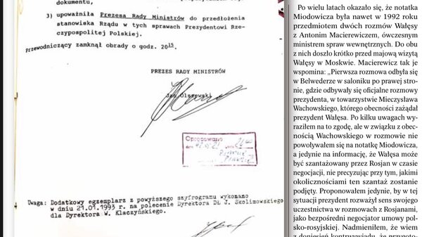 Po 31 latach odtajniono szyfrogram premiera Jana Olszewskiego do prezydenta Lecha Wałęsy