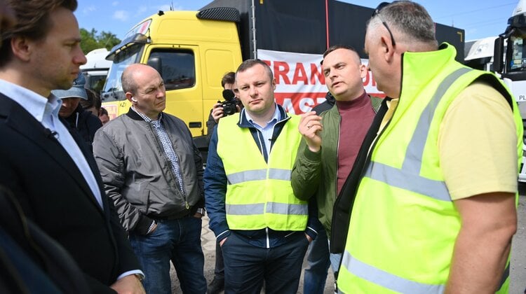 Protest przewoźników w Dorohusku