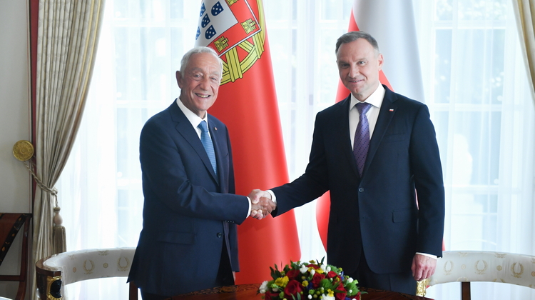 Prezydent Portugalii Marcelo Rebelo de Sousa oraz prezydent Andrzej Duda