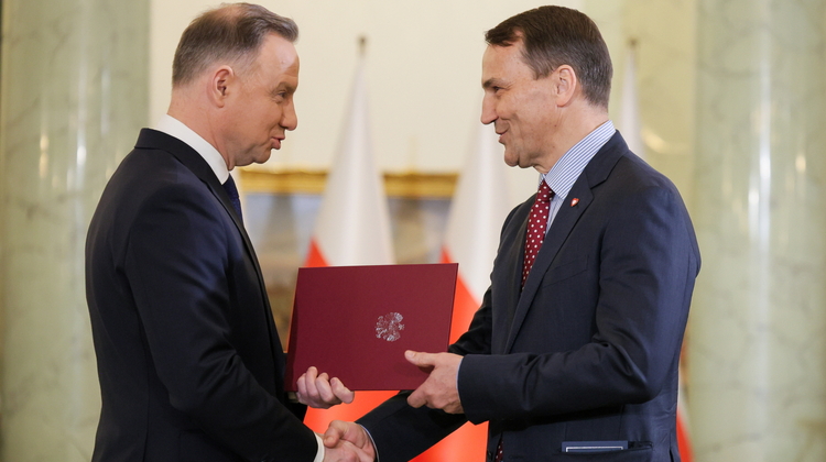 Prezydent Andrzej Duda i Minister Spraw Zagranicznych Radosław Sikorski