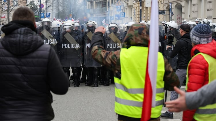 Protest rolników w Warszawie