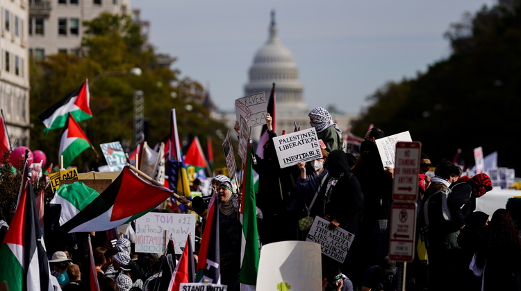 Protesty propalestyńskie w Waszyngtonie