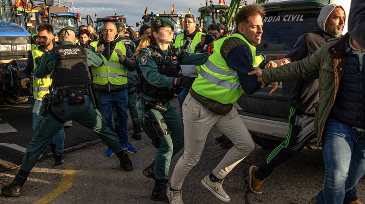 Protest rolników w Hiszpanii