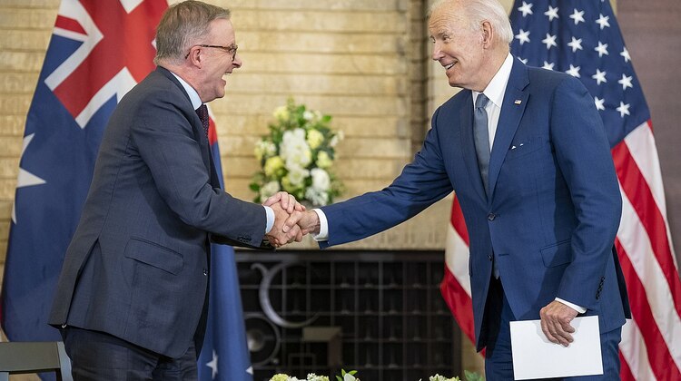 Prezydent USA Joe Biden i premier Australii Anthony Albanese.