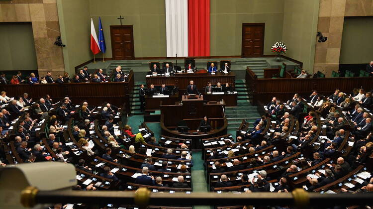 Sala posiedzeń polskiego Sejmu