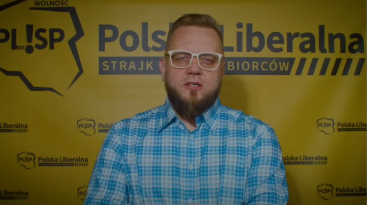 Paweł Tanajno z Polski Liberalnej Strajk Przedsiębiorców
