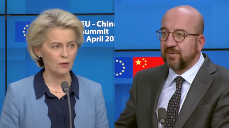 Szefowa Komisji Europejskiej Ursula von der Leyen i przewodniczący Rady Europejskiej CHarles Michel