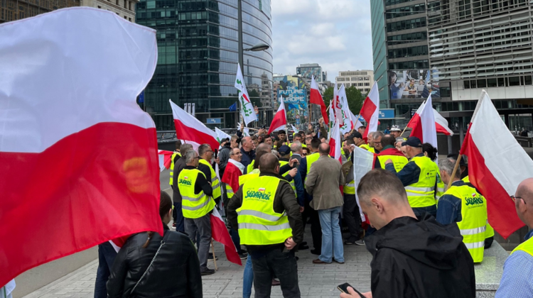 Protest rolników w Brukselii