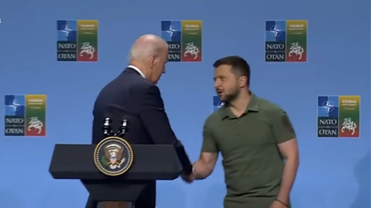 Prezydent USA Joe Biden i Ukrainy Wołodymyr Zełenski