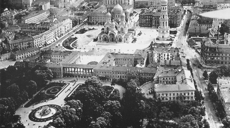 Widok na Pałac Saski 1919 roku