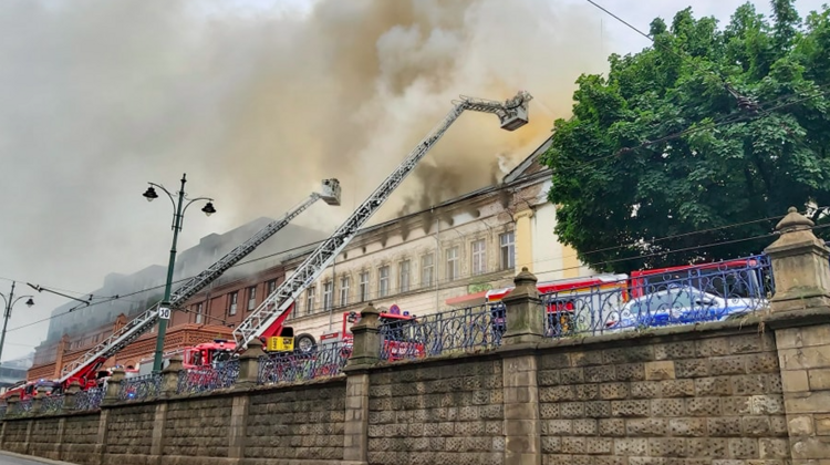 Pożar pustostanu w Krakowie